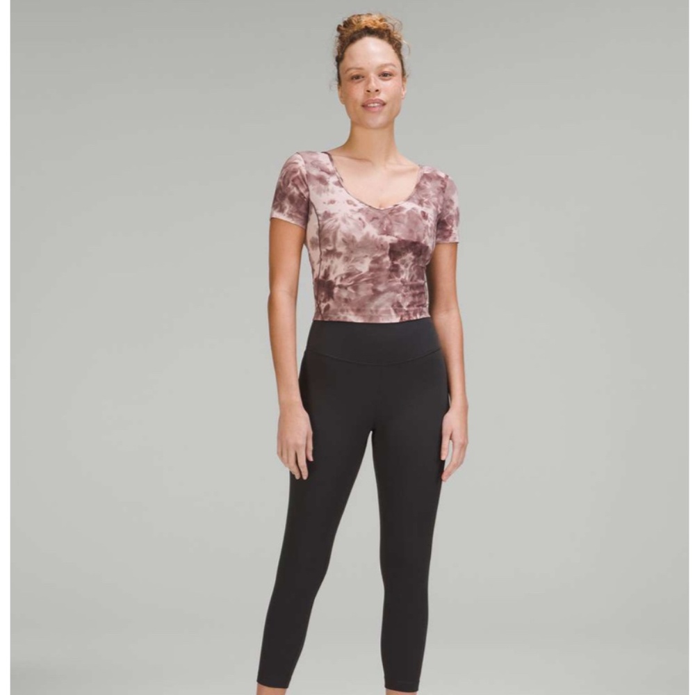 Lululemon Align T-Shirt Diamond Dye Mink Bery Lunar Rock Shadow Grey